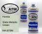 Preview: Honda, Slate Metallic Green, NH-679M: 400ml Sprühdose + 400ml Klarlack - Set, von ATW Autoteile West.